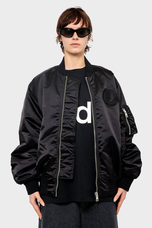 women#@Куртка NYLON BOMBER чорна