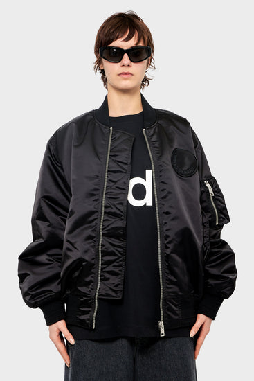 women#@Куртка NYLON BOMBER чорна