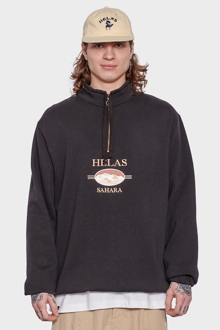 men#@Світшот SAHARA QUARTER ZIP чорний