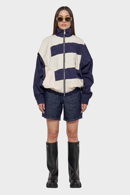 women#@Куртка TRACKSUIT JACKET біло-синя