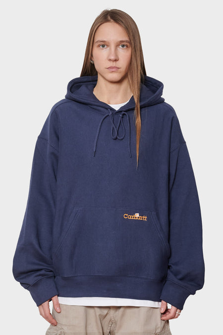 women#@Худі LABEL SCRIPT темно-синій, купити онлайн в магазині.