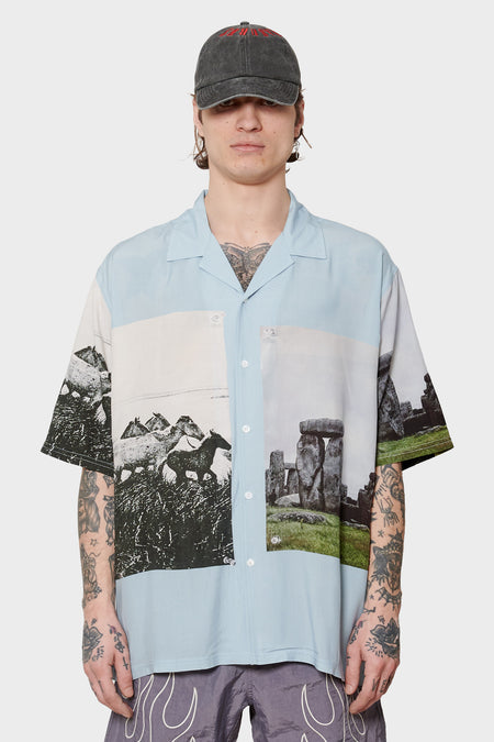 men#@Сорочка STONE HORSE блакитна