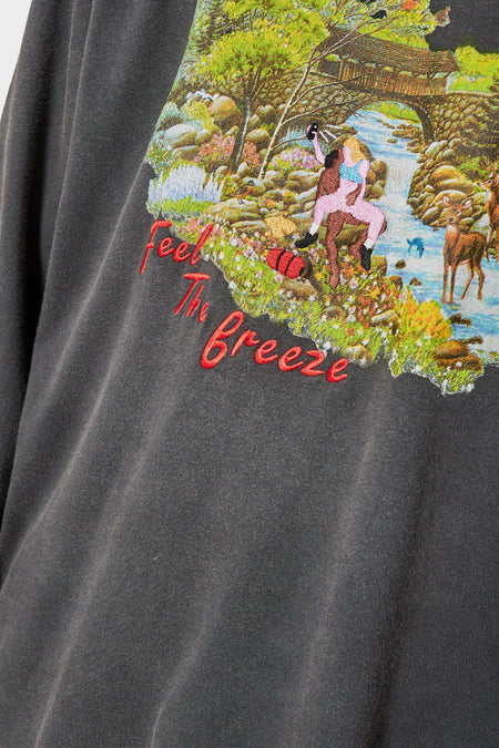 Лонгслів FEEL THE BREEZE чорний від CARNE BOLLENTE купити онлайн у магазині NEWBORN K