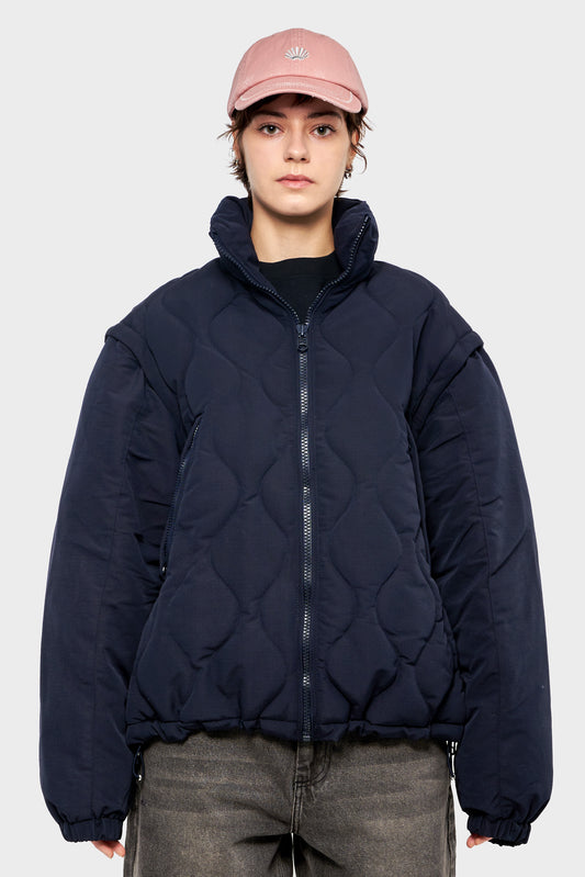 women#@Куртка DETACHABLE SLEEVES QUILTED