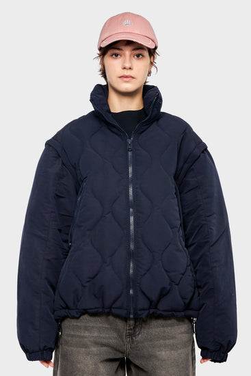 women#@Куртка DETACHABLE SLEEVES QUILTED