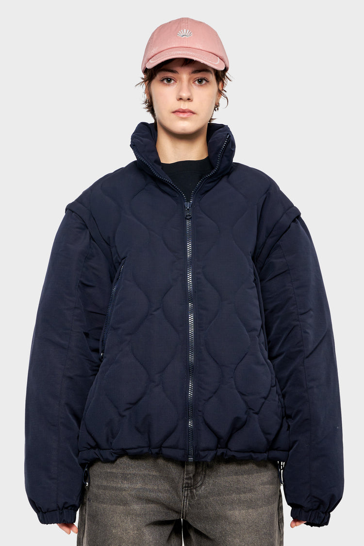 women#@Куртка DETACHABLE SLEEVES QUILTED