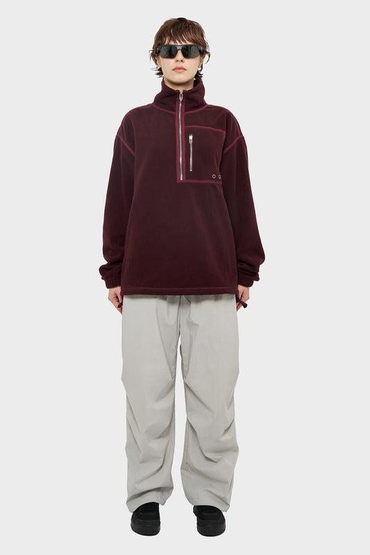 women#@Куртка FLEECE HALF ZIP червона