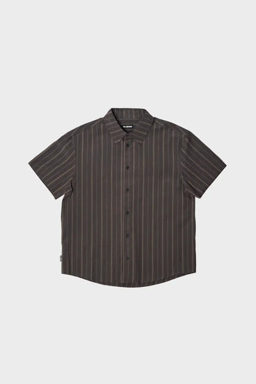 Рубашка WASHED STRIPE черная Фото 1