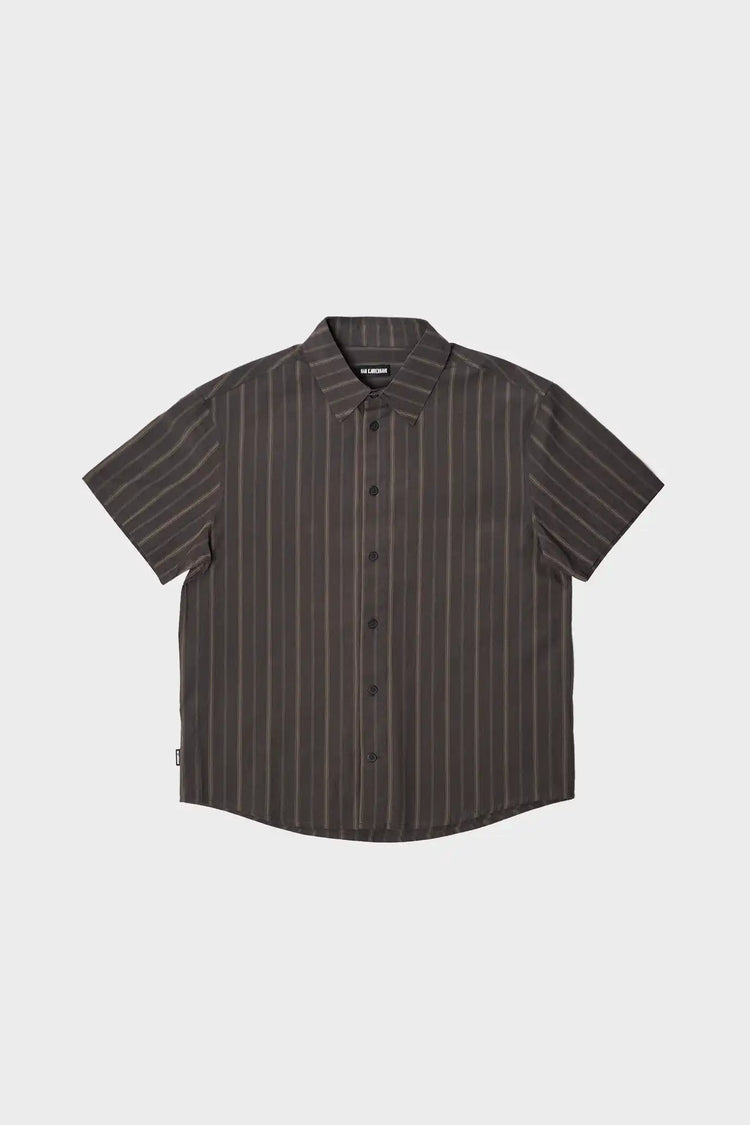Рубашка WASHED STRIPE черная