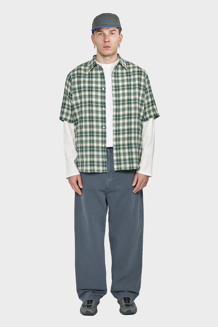 men#@Сорочка DOUBLE LAYER SHIRT зелено-біла