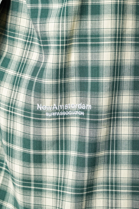 Рубашка DOUBLE LAYER SHIRT зелено-белая