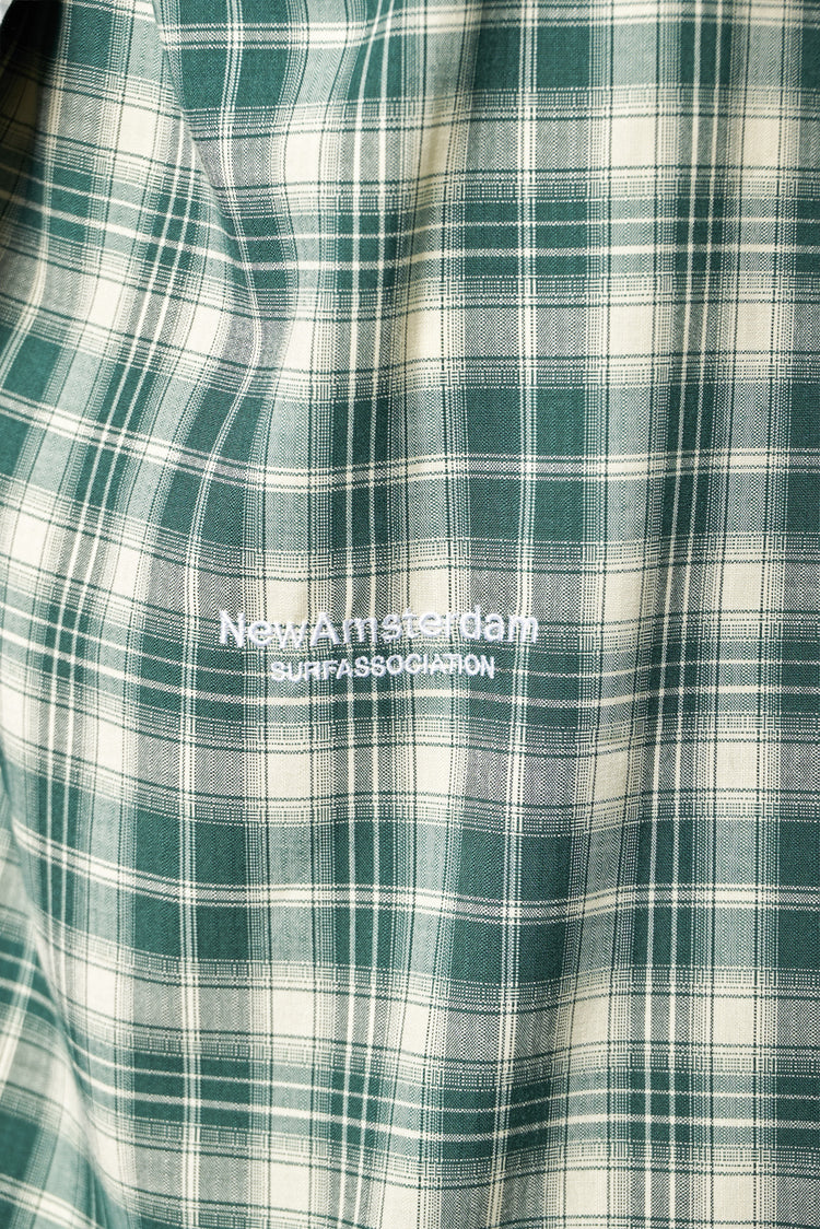 Рубашка DOUBLE LAYER SHIRT зелено-белая
