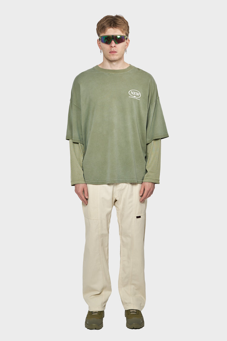 men#@Лонгслів DOUBLE LAYER LONGSLEEVE зелений