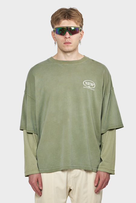 men#@Лонгслів DOUBLE LAYER LONGSLEEVE зелений