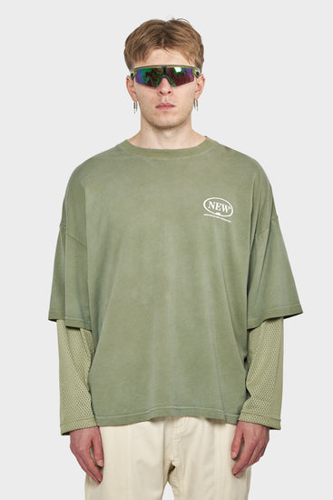 men#@Лонгслів DOUBLE LAYER LONGSLEEVE зелений