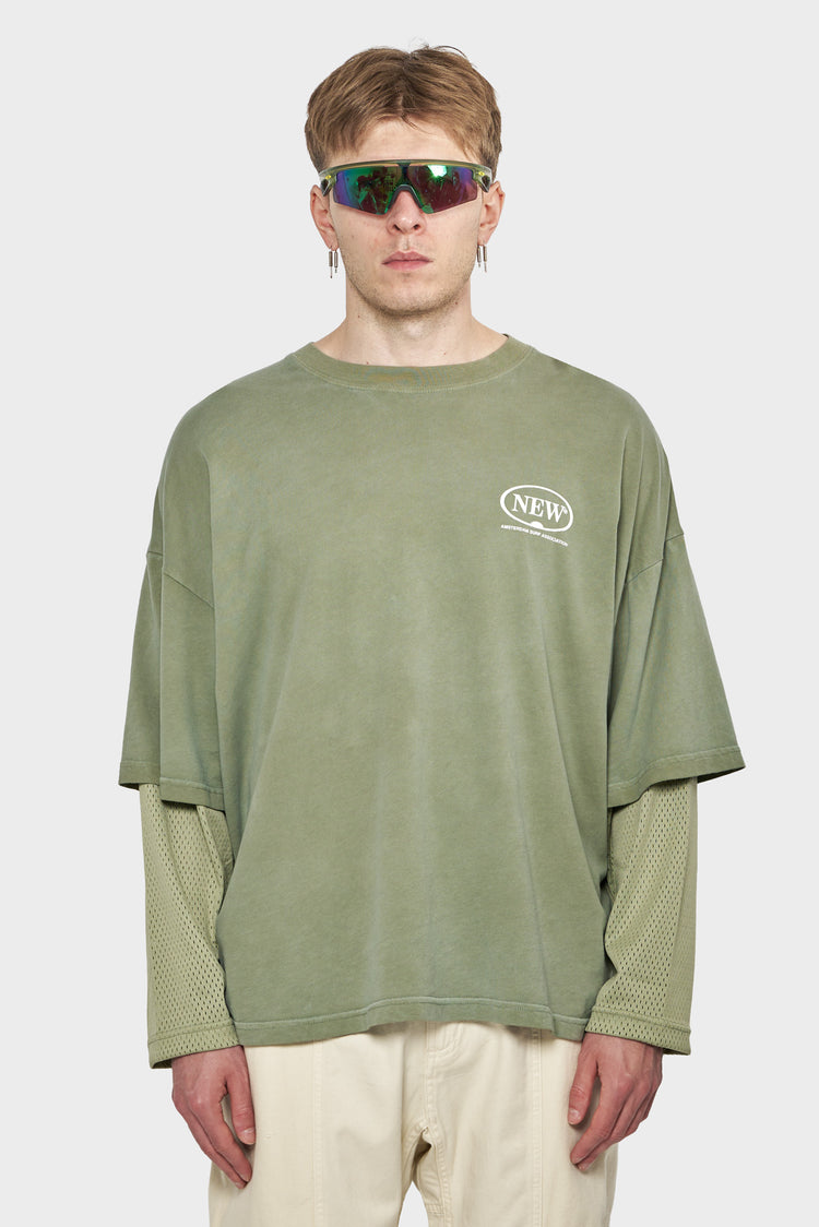 men#@Лонгслів DOUBLE LAYER LONGSLEEVE зелений