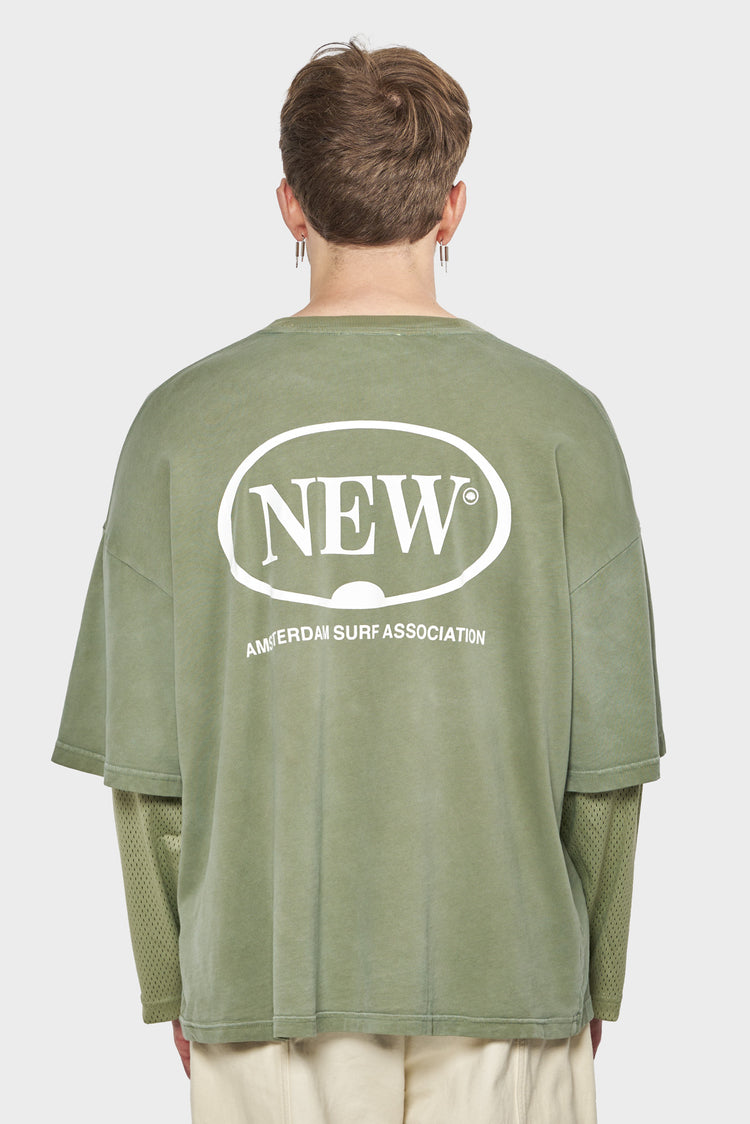 men#@Лонгслів DOUBLE LAYER LONGSLEEVE зелений