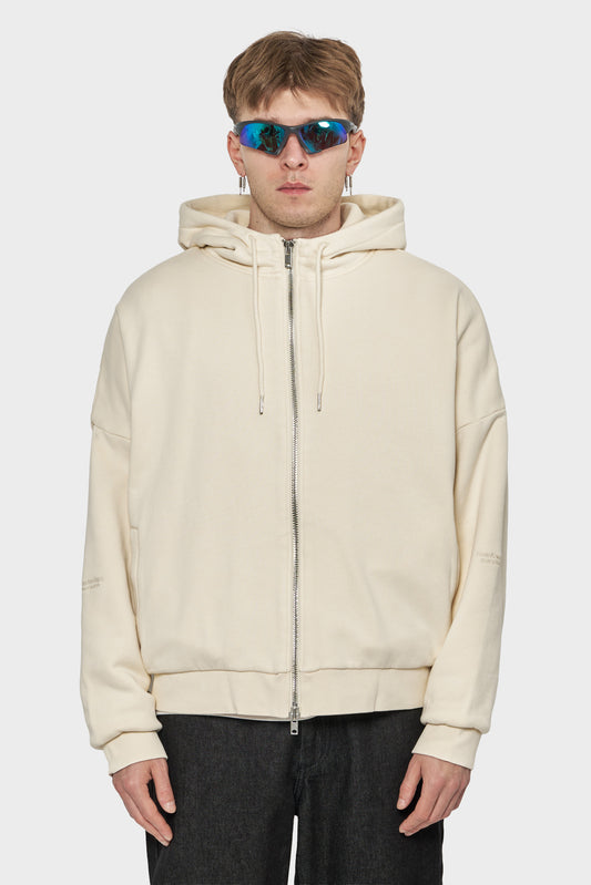 men#@Зіп-худі DOUBLE LAYERED HOODIE біле