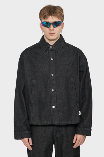 men#@Джинсова сорочка DENIM OVERSHIRT чорна