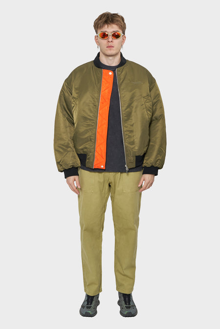 men#@Куртка REVERSIBLE BOMBER JACKET зелена