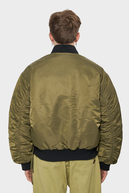 men#@Куртка REVERSIBLE BOMBER JACKET зелена