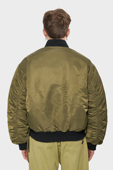 men#@Куртка REVERSIBLE BOMBER JACKET зелена