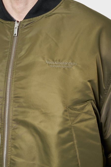 Куртка REVERSIBLE BOMBER JACKET зелена