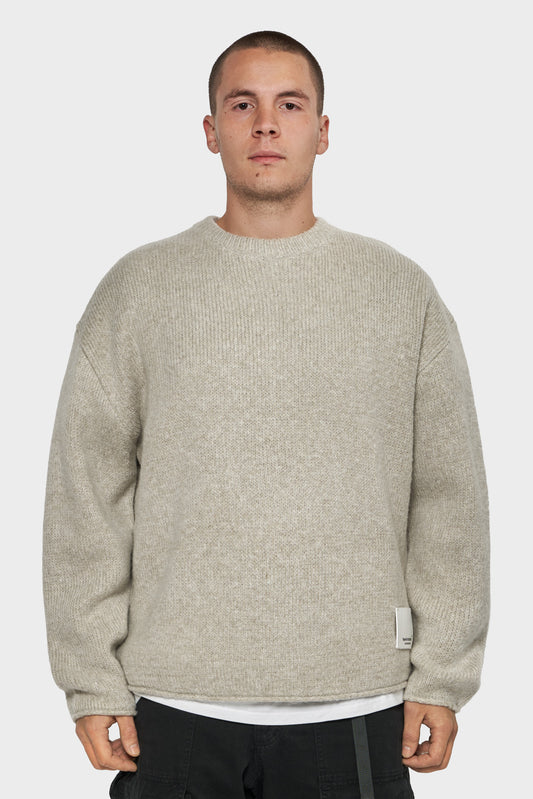 men#@Светр KNITTED STAMP CREWNECK сірий