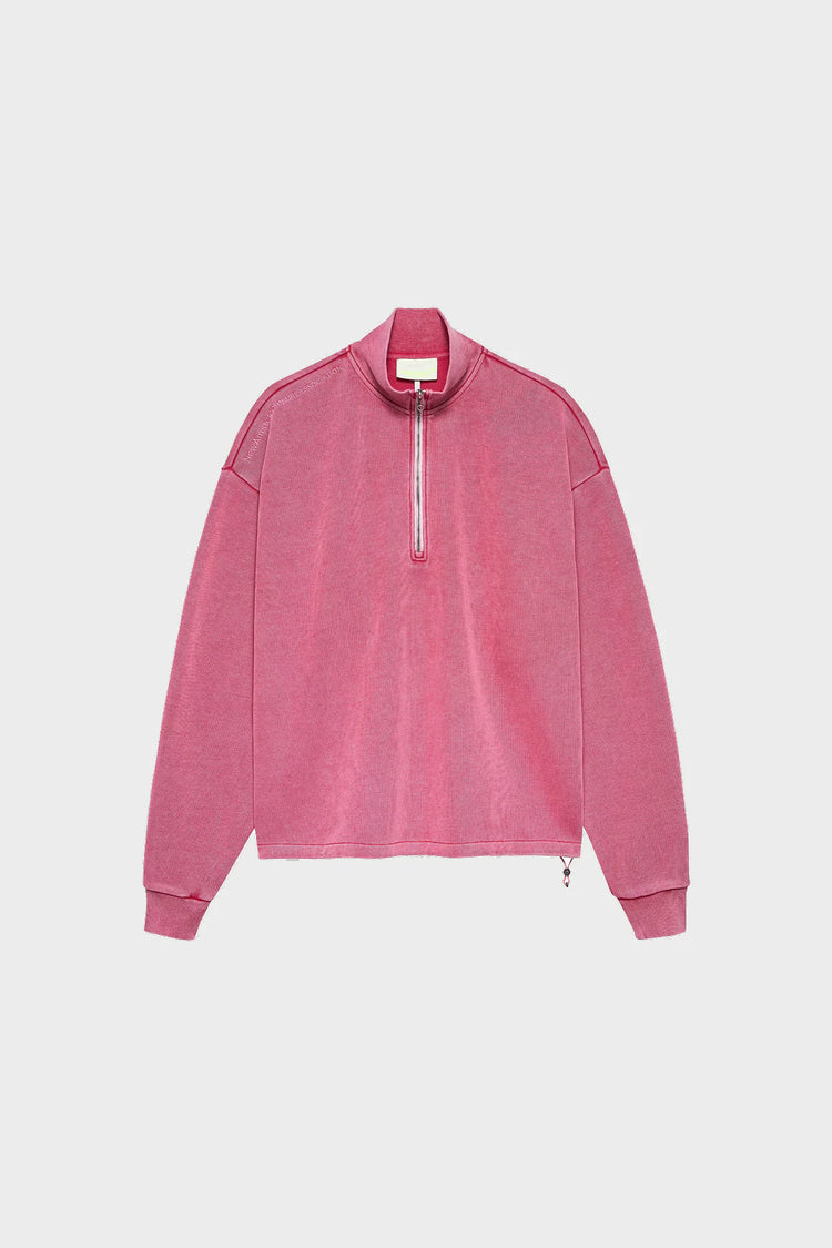 Світшот PLATE HALF-ZIP рожевий