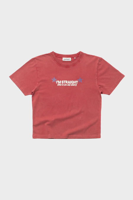 Футболка STRAIGHT UP GAY червона