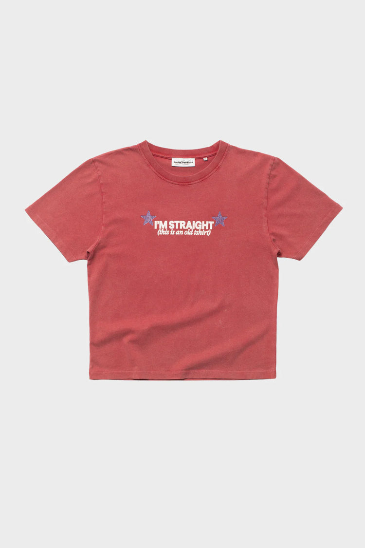 Футболка STRAIGHT UP GAY червона