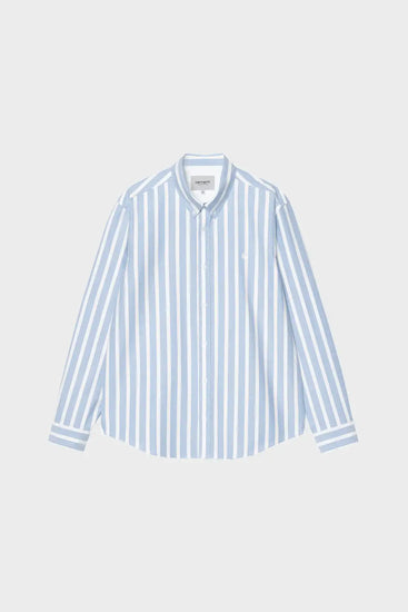 Сорочка L/S DEVEN SHIRT синя Фото 1