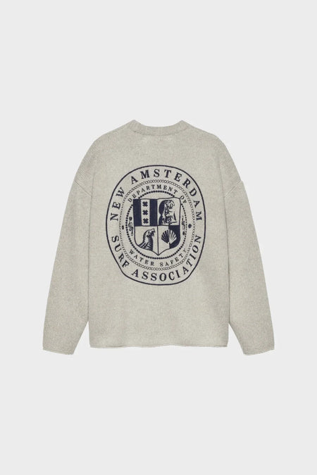 Светр KNITTED STAMP CREWNECK сірий