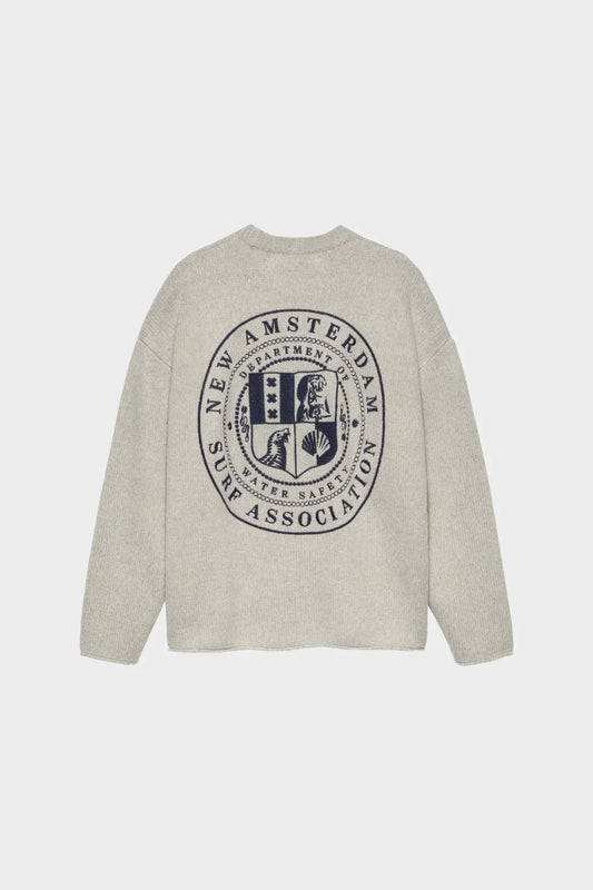 Светр KNITTED STAMP CREWNECK сірий