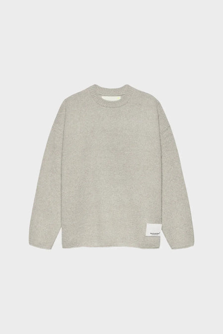 Светр KNITTED STAMP CREWNECK сірий