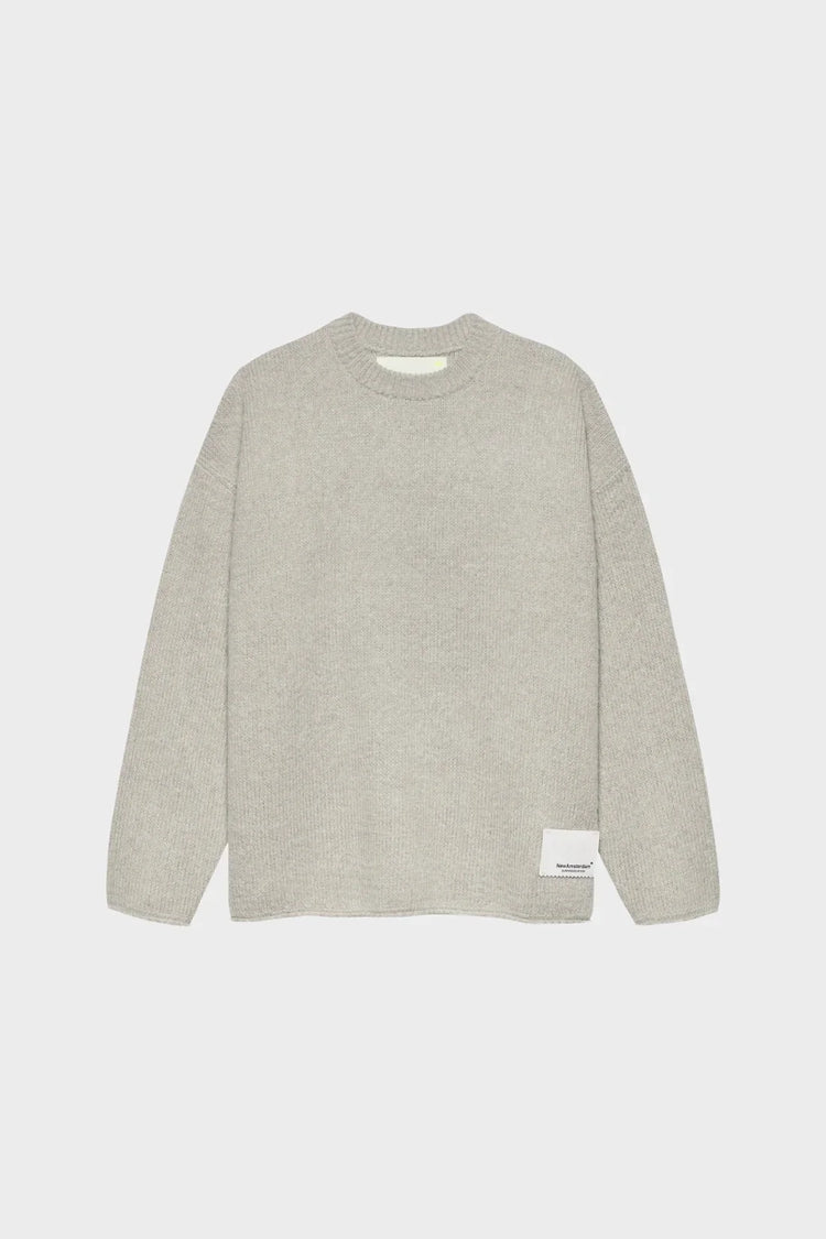 Светр KNITTED STAMP CREWNECK сірий