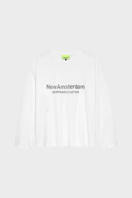 Лонгслів WORKED LOGO LONGSLEEVE білий