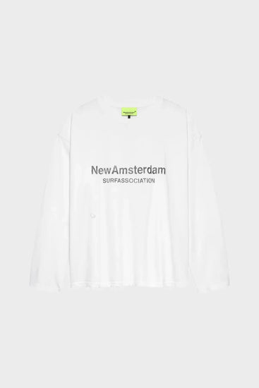 Лонгслів WORKED LOGO LONGSLEEVE білий Фото 1