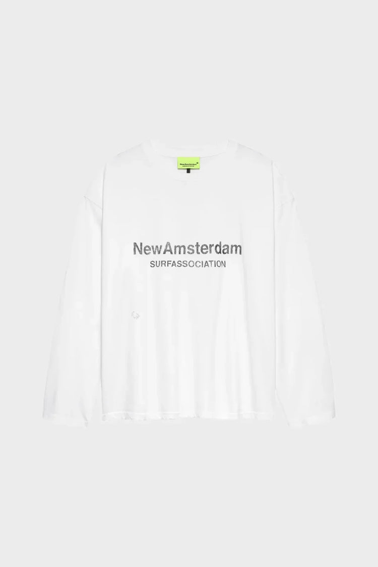 Лонгслів WORKED LOGO LONGSLEEVE білий