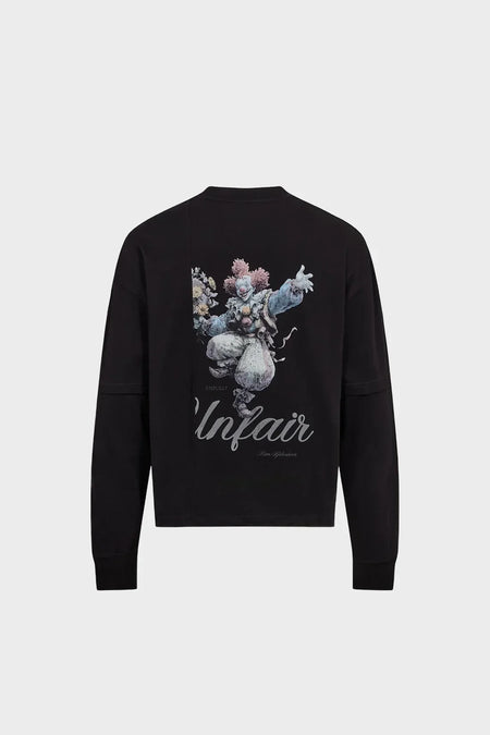 Лонгслів CLOWN PATCHWORK LONGSLEEVE чорний