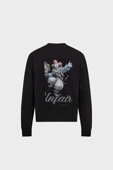 Лонгслів CLOWN PATCHWORK LONGSLEEVE чорний Photo 2