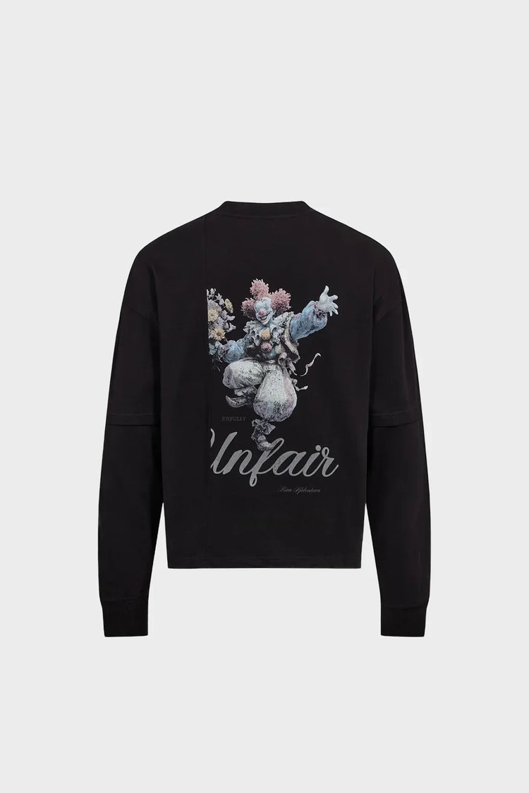 Лонгслів CLOWN PATCHWORK LONGSLEEVE чорний