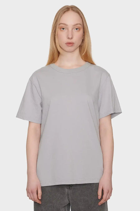 women#@Футболка BLANK REGULAR світло-сіра