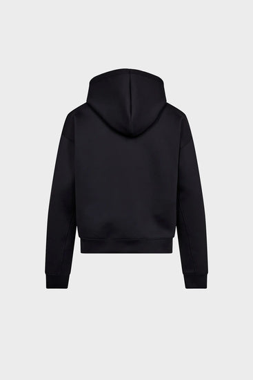BASERANGE＞TIER HOODED WRAP/フード Зіп-худі HOODED SHIRT чорне