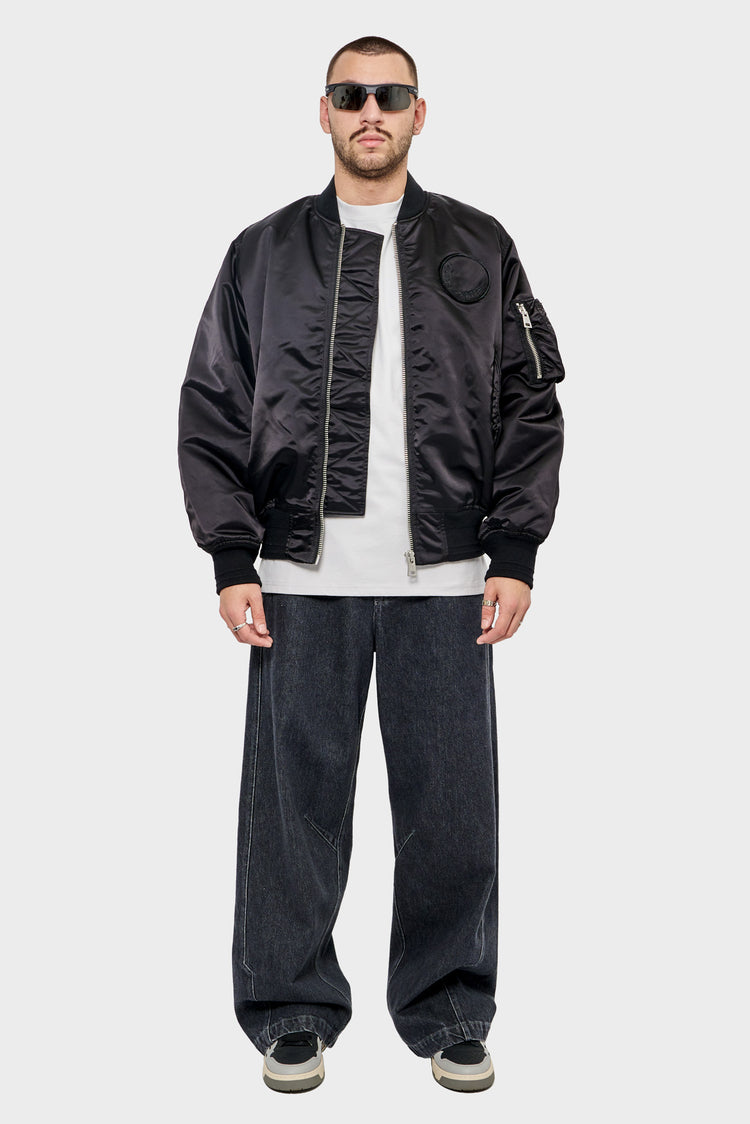 men#@Куртка NYLON BOMBER чорна