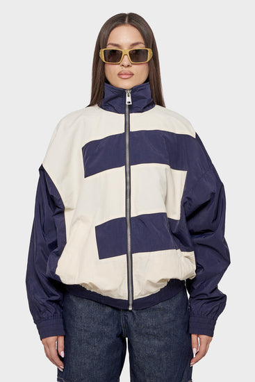 women#@Куртка TRACKSUIT JACKET біло-синя