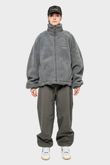 women#@Куртка FLEECE JACKET сіра