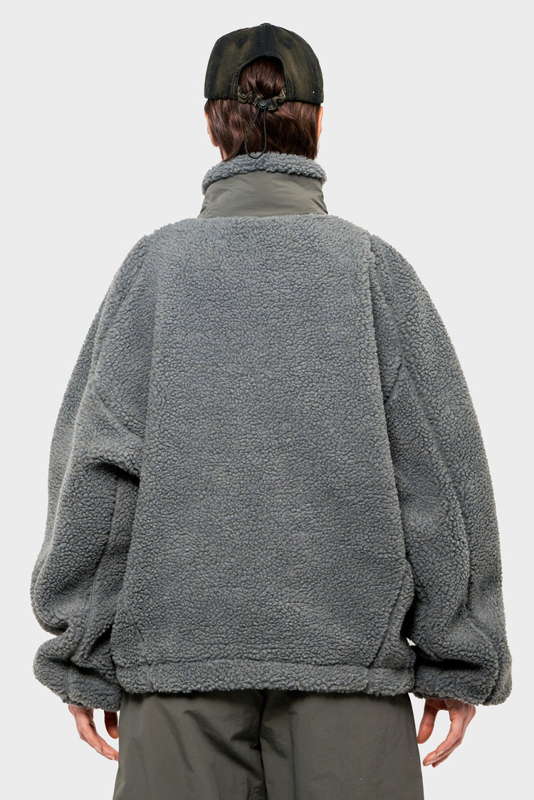 women#@Куртка FLEECE JACKET сіра