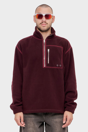 men#@Куртка FLEECE HALF ZIP червона