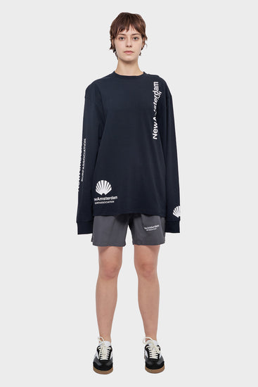 women#@Лонгслів LOGO чорний